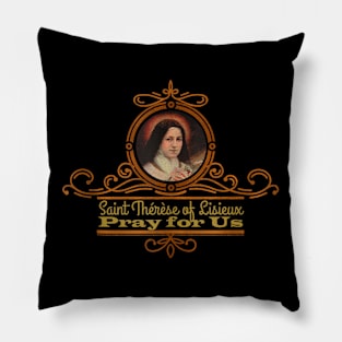 St Therese of Lisieux Little Flower Rose Catholic Saint Pillow
