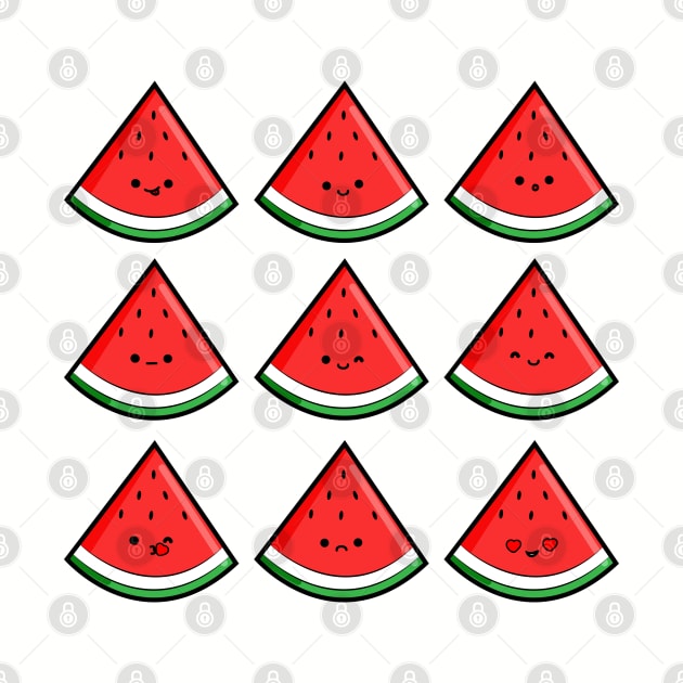 Watermelon emoji by Braeprint