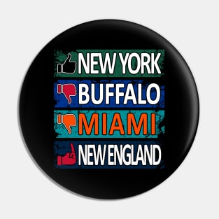 New York Pro Football - Funny East Rivals Pin