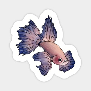 Purple and pink fish Magnet