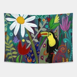 Toucan of the Rainforest Tapestry