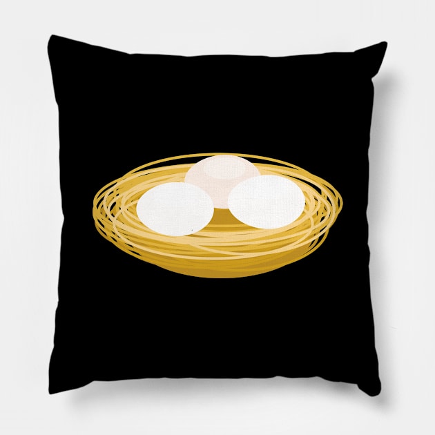 Egg Nest Pillow by Abstractlyst