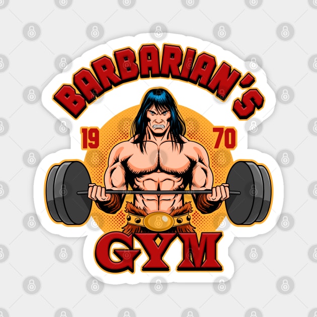 Barbarian's Gym Magnet by OniSide