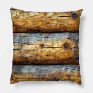 Pine Logs - Landscape Pillow
