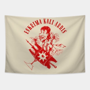 Kali Eskrima Arnis Warrior Mascot Tapestry