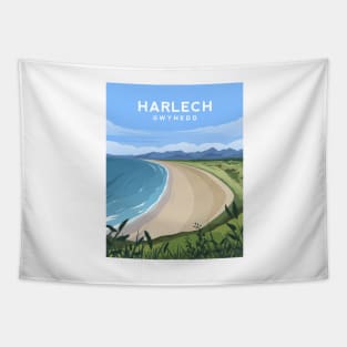 Harlech Beach, Gwynedd North Wales Tapestry