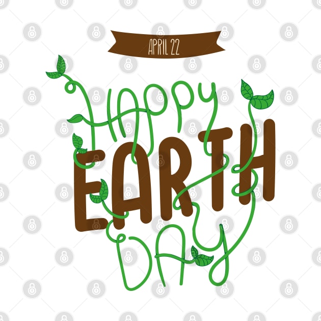 Happy Earth Day Typo by Mako Design 