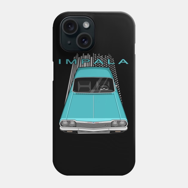 Chevrolet Impala SS 1964 - azure aqua Phone Case by V8social