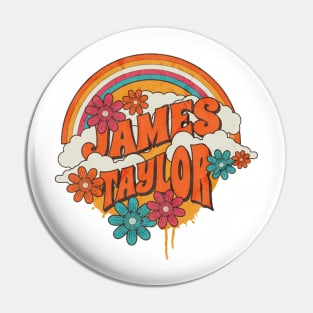 Retro Rainbow - James Taylor Pin