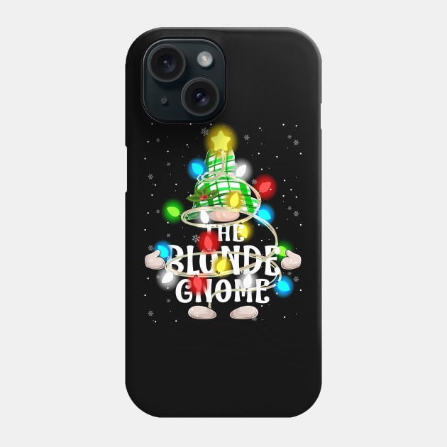 The Blonde Gnome Christmas Matching Family Shirt Phone Case by intelus