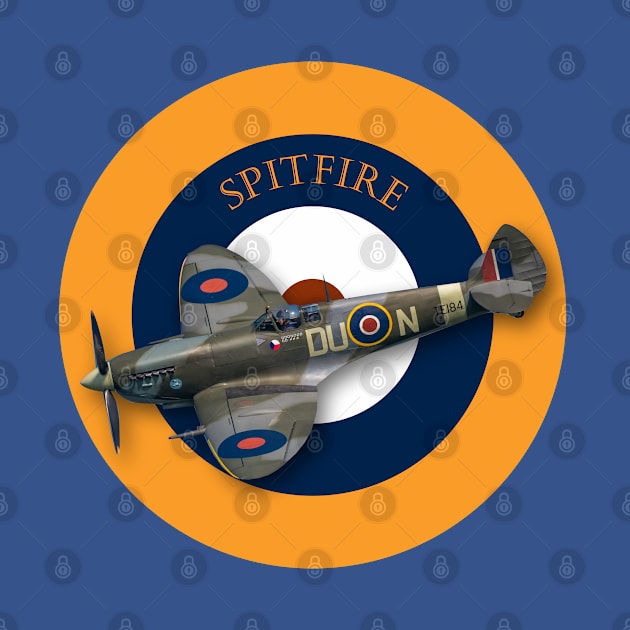 Spitfire in RAF roundel by AJ techDesigns