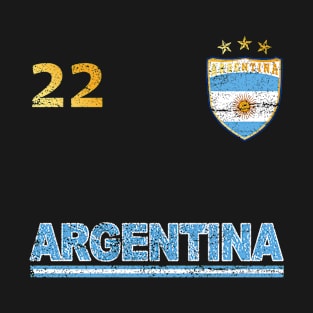 Argentina Soccer Fans Jersey Argentinian Flag Football Lovers T-Shirt