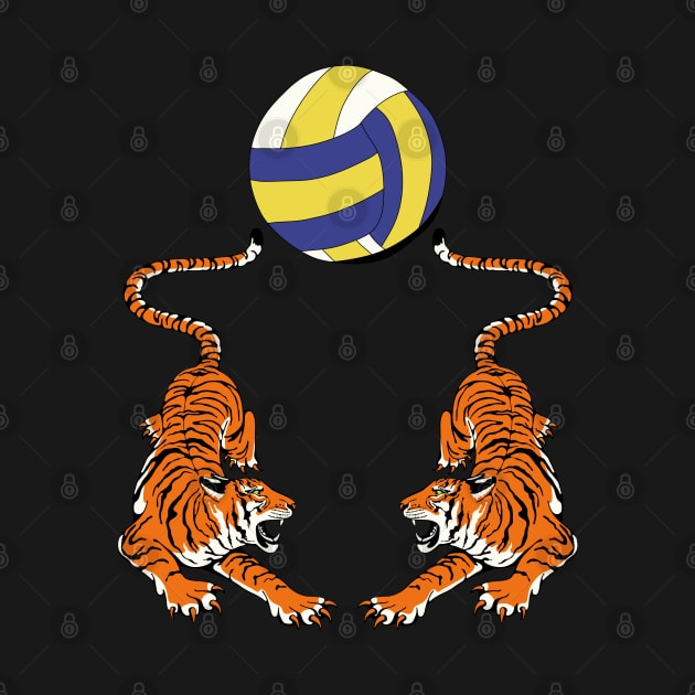 Tiger Volleyball Sports Team Jersey - Black Version by Millusti