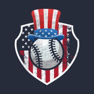 Uncle Sam Baseball American Patriotic Design T-Shirt