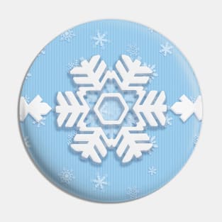 Winter Holiday White Snowflakes, Christmas and Happy New Year Decoration, gifts and clothing Pin