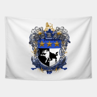 Doran Coat of Arms,  Blue and gold Tapestry