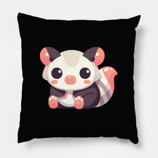 Whimsical Flat Possum Pillow