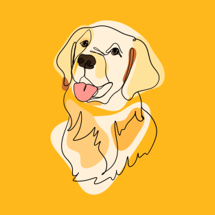 Golden retriever line art T-Shirt