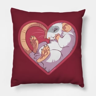 Heart Rat: Masked Gray Pillow