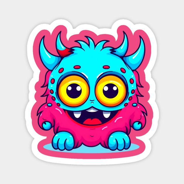 Cartoon Monster Magnet by unrefinedgraphics