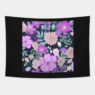 Pink vintage floral pattern Tapestry