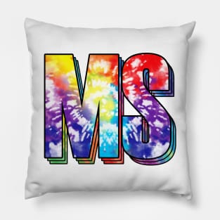 MISSISSIPPI state MS tie dye colorful Pillow