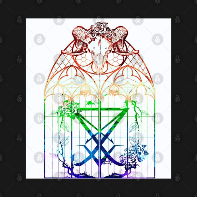 Stained glass sigil of Lucifer by ShoppeMorbid