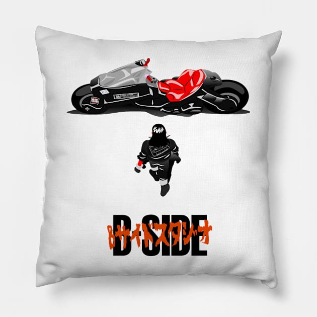 Akira Inspired B-Side Walk (Woman - POC) Pillow by The B-Side Shop