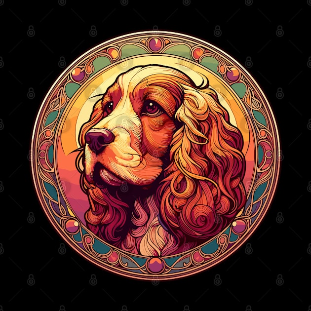 Cocker Spaniel Graphic - Art Nouveau Design by RCDBerlin