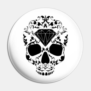 Skull Diamond Black - Skulls Skullhead Diamonds Gift Pin