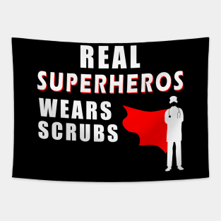 real superheroes wear scrubs Tapestry