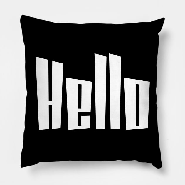 Hello Pillow by Sanzida Design