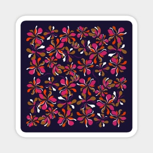 Floral pattern with lush colored flowers Magnet