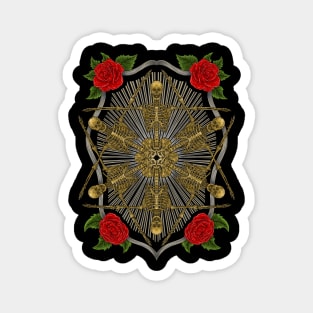 Skeleton and roses Magnet