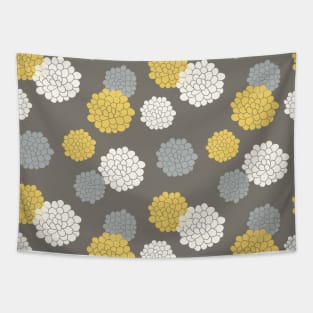 Yellow white Floral print Tapestry