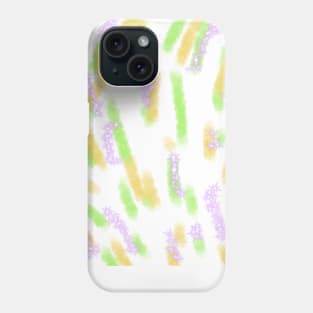 Green yellow watercolor lines art Phone Case