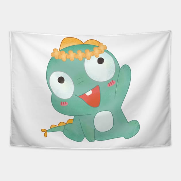 Cartoon Cute Dragon Art Tapestry by MariaStore