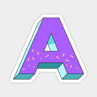 A 3D Retro Letter Magnet