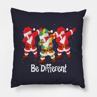 Be different Santa autism awareness christmas gift Pillow