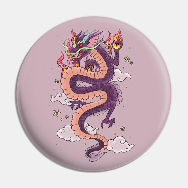 DRAGON Pin by bratcave.studio