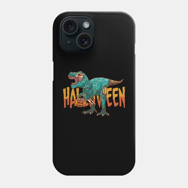 Halloween dinosaur Phone Case by IconRose