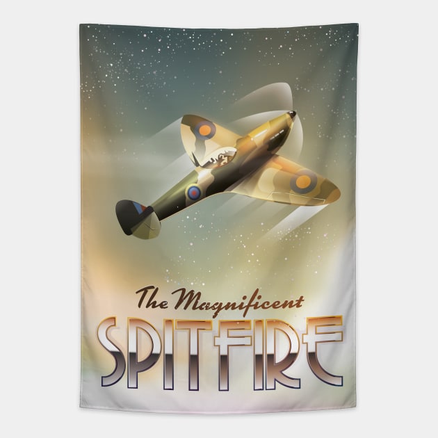 The Magnificent Spitfire Tapestry by nickemporium1