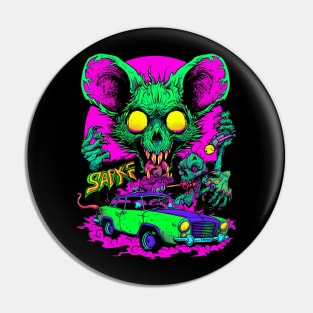 Green Monster RatFink Pin