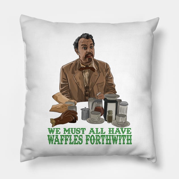 Ladykillers: Waffles Forthwidth Pillow by 51Deesigns