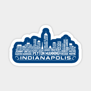 Indianapolis Football Team All Time Legends, Indianapolis City Skyline Magnet