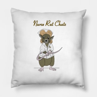 Nurse Rat Chats Pillow