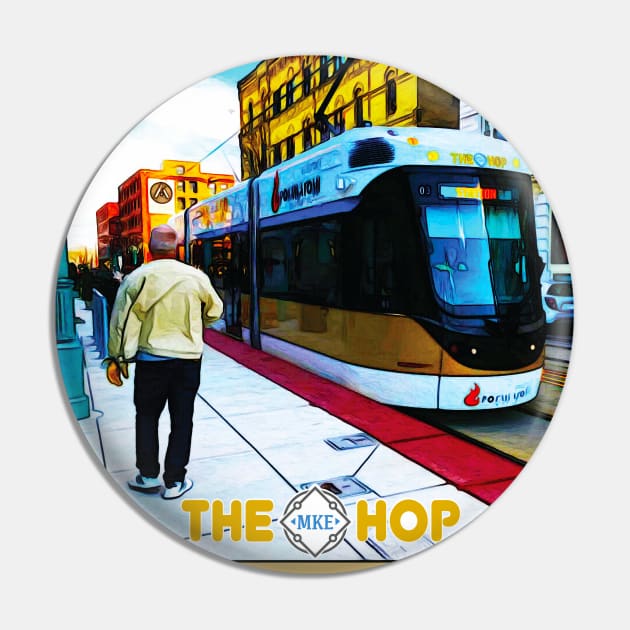 MKE HOP • Milwaukee Streetcar Pin by The MKE Rhine Maiden