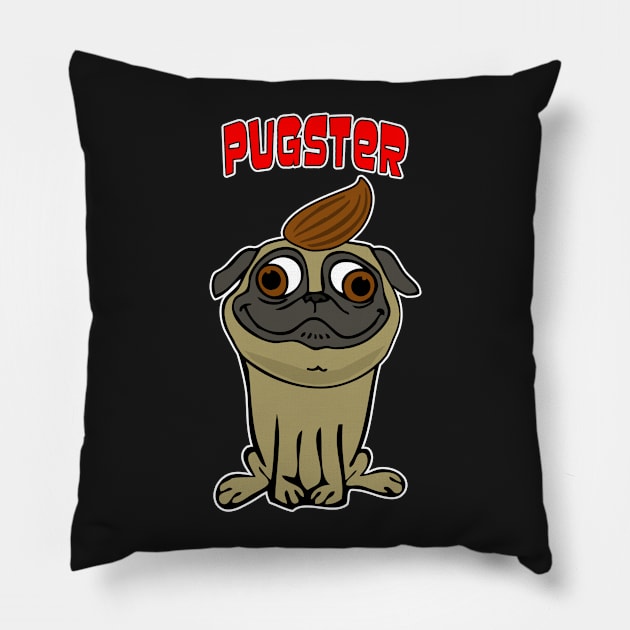 Pugster #1 Pillow by headrubble