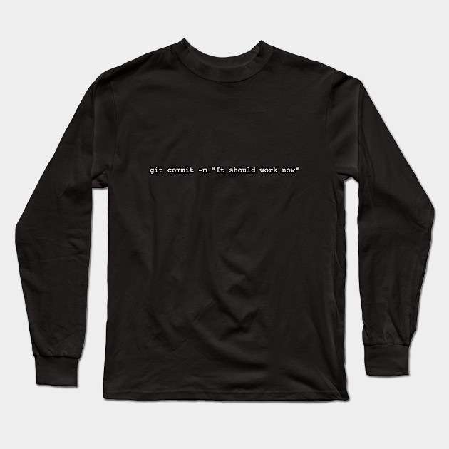 git commit - Nerd - Long Sleeve T-Shirt