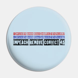 Impeach Convict Remove Trump Pin